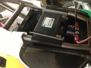 Completed fabricating the battery box which also holds starter relay.