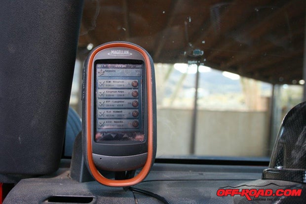 Mounted in the Jeep, the 710 is easy to use, easy to see, and easy to program.