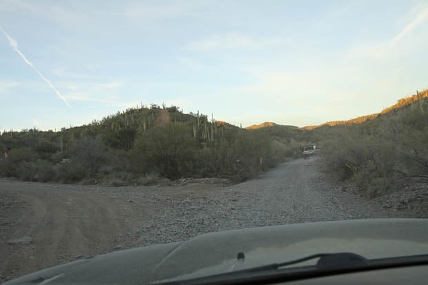 We backtracked to the junction shown earlier and continued on the main line through Box Canyon.