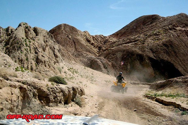 Ocotillo Wells SVRA offers scenic and challenging tight trails. Safety flags on ATVs are enforced (Photo: Lorena Young).