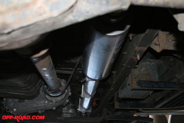 The exhaust system fit well on our Ford van, and the muffler is far enough off the ground to provide decent off-road clearance for our needs.