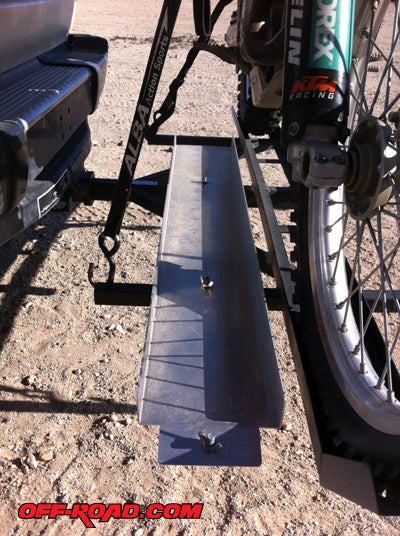 Two 32" long bars provide 4 tie down points to keep your bike safe when transporting. Optional wheel ties available for even more security from Joe Hauler.