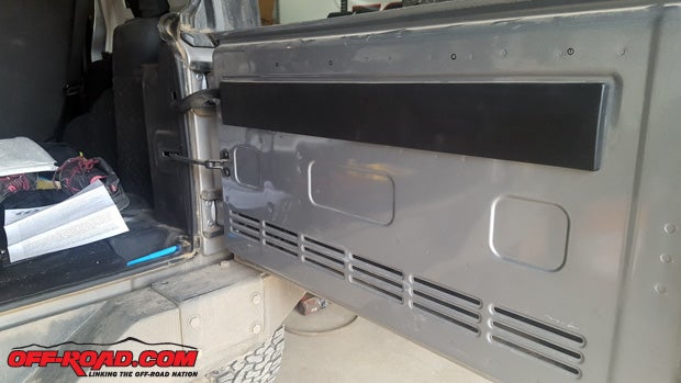 The installation for the tailgate table requires drilling 8 holes into the Wrangler tailgate. Be mindful to where you plan to install the unit prior to drilling, making sure it's not mounted too high or too low. 
