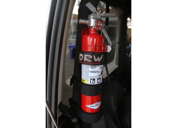 A fire extinguisher should be in every rig that goes off of the highway. 