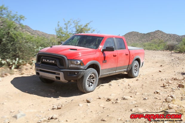 We were pleasantly surprised at the performance of the V6-powered Ram Rebel. In spite of the horsepower and torque deficit compared to the HEMI V8, the Pentastar V6 offered ample performance for the trails and improved fuel economy on the highway.