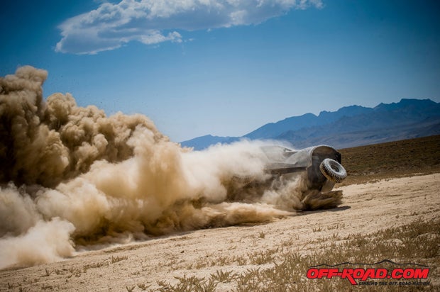 Thick silt beds are just some of the unforgiving terrain racers encounter at the BITD Vegas to Reno off-road race.