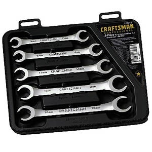 Craftsman Professional 5 Piece Flare Nut Wrench Set